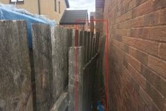 Broken boundary fence