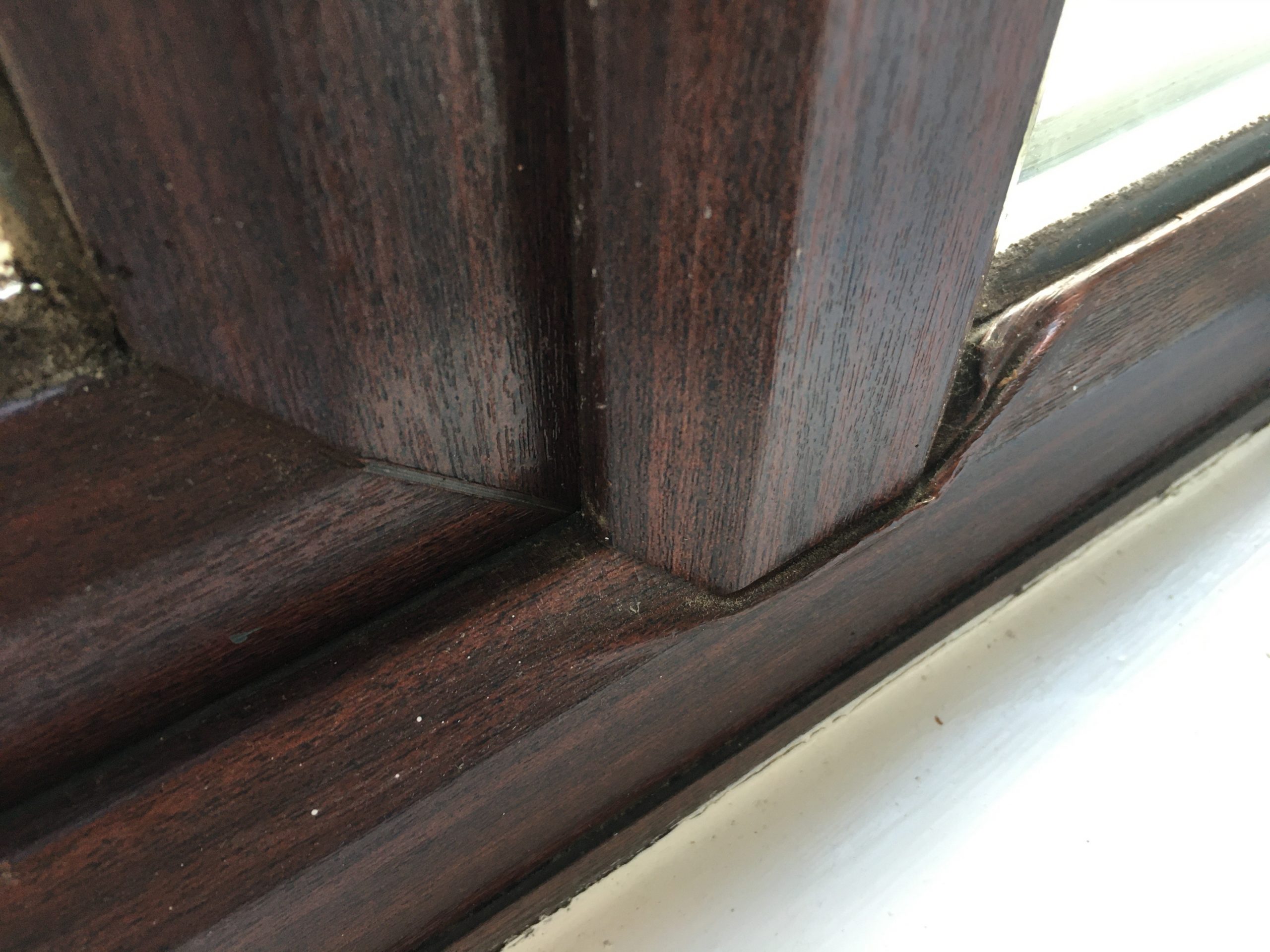 Delaminating upvc window
